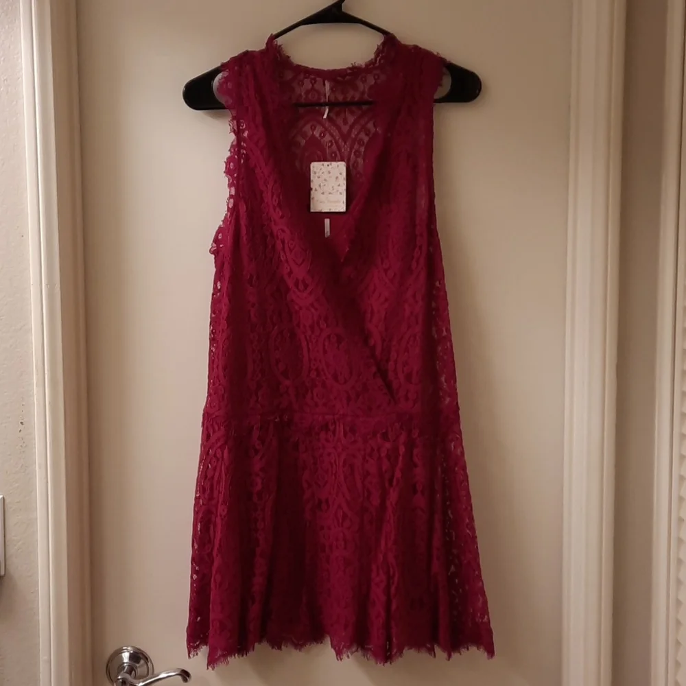 NWT, Free People Heart in Two Lace Mini Dress - Picture 6 of 15